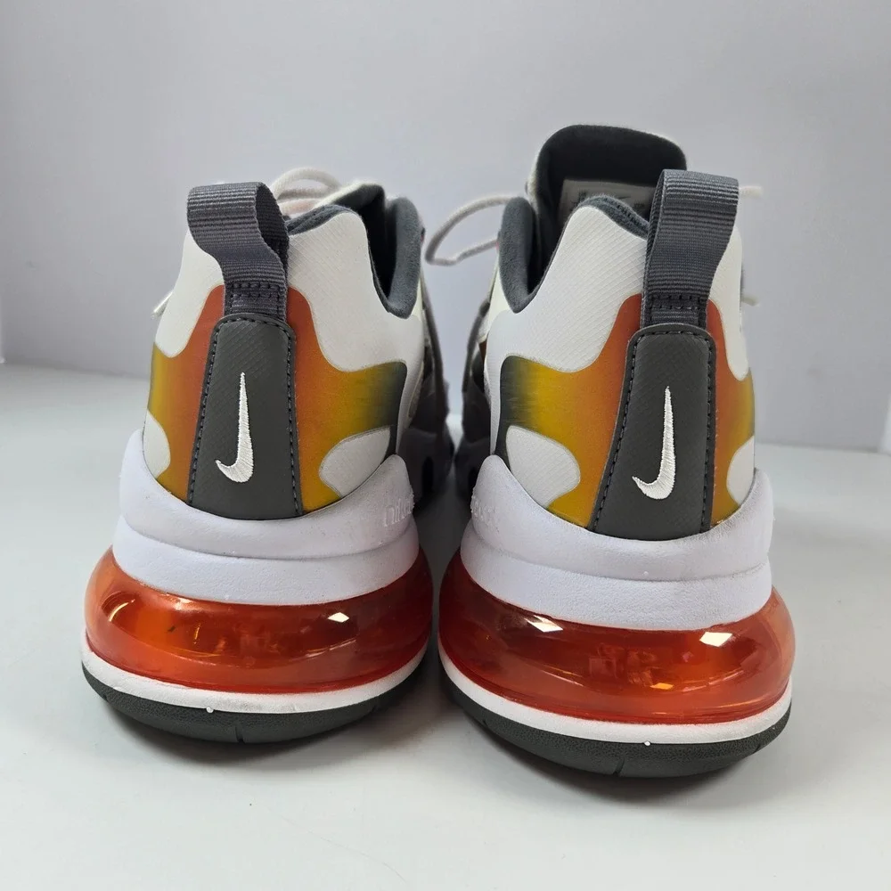 Nike Air Max 270 React Mens 11 White Grey Red CD6615-100 Sneakers Running Shoes